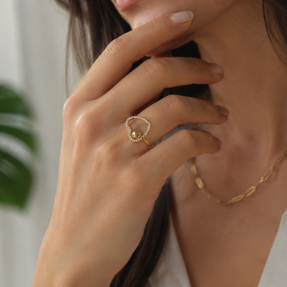 Halo Heart Ring