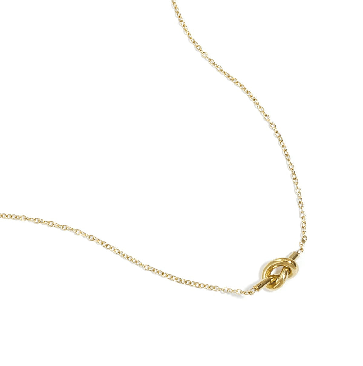 Luna Knot Gold Necklace Glitzea 