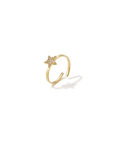 Lyra Star Minimal Gold Ring