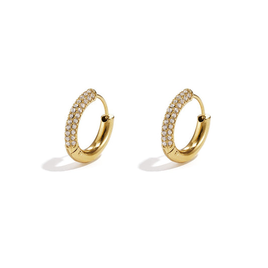 Sol Pavé Hoops Glitzea