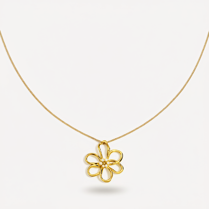 Sol Bloom Necklace on neutral Luna-style background